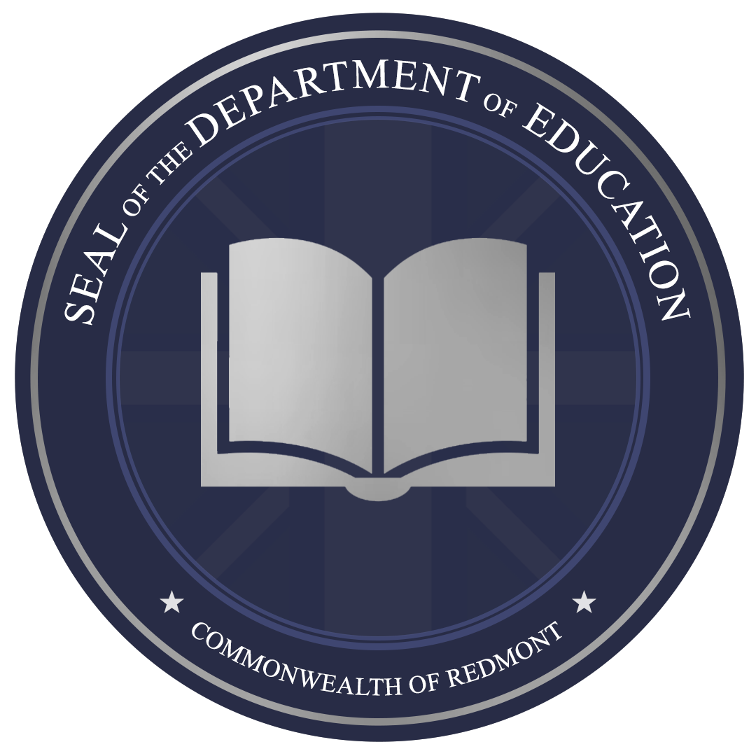 Seal of the Department of Education, Commonwealth of Redmont